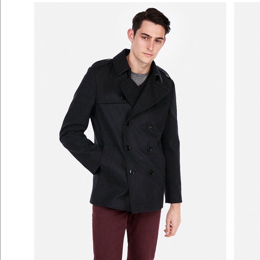 Express Wool Men’s Peacoat NWT